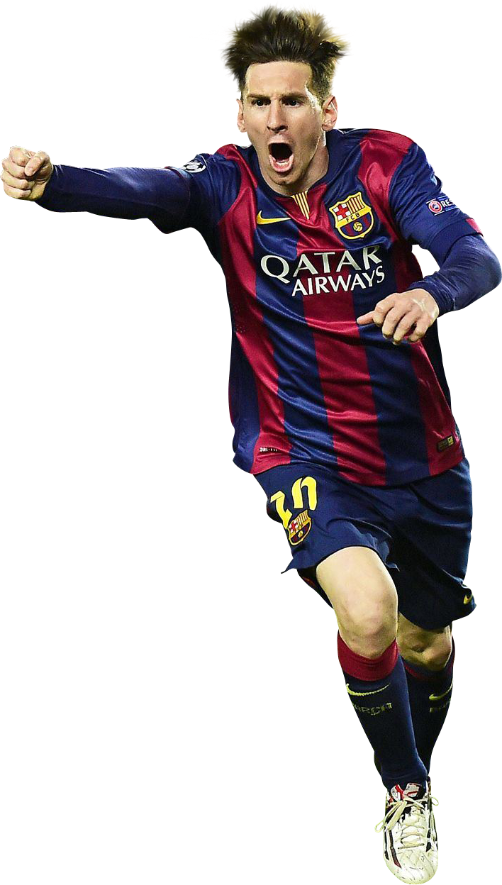 Celebratory Soccer Player F C Barcelona PNG