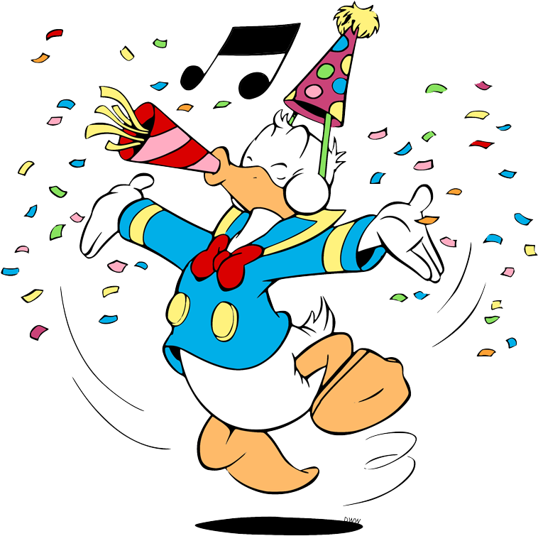 Celebratory_ Donald_ Duck_ Party_ Horn PNG
