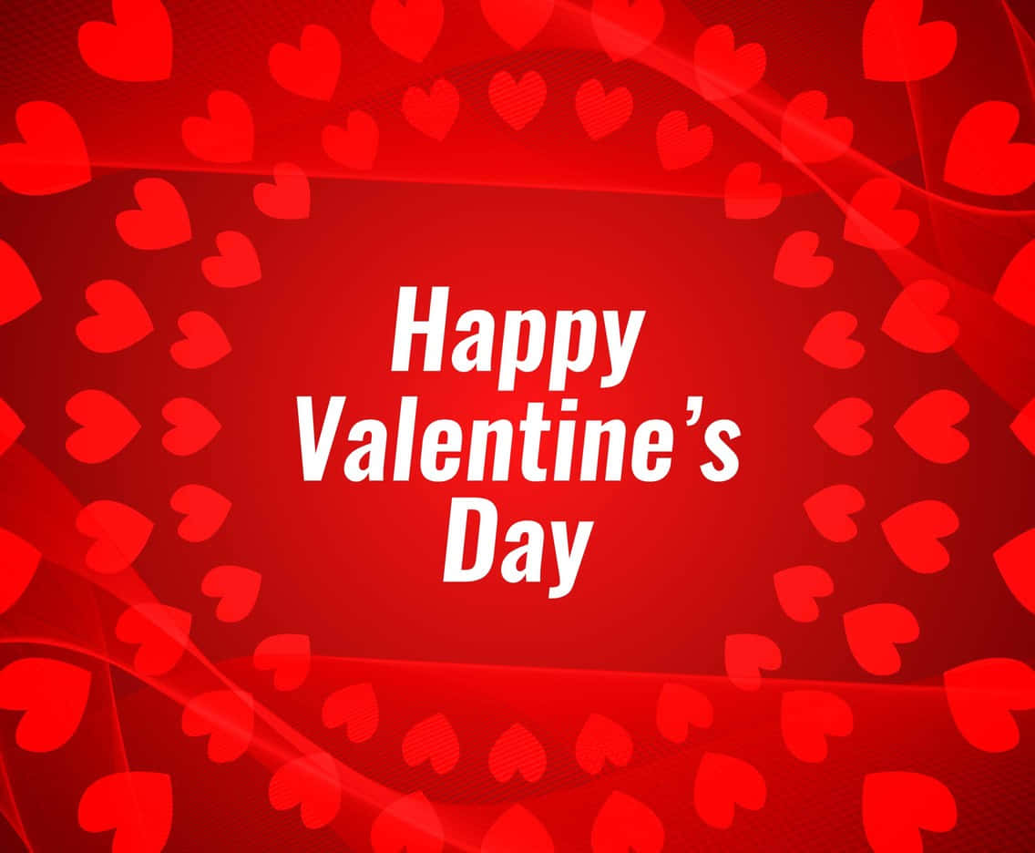 Celebreel Amor Con Un Entrañable Fondo De Feliz Día De San Valentín.