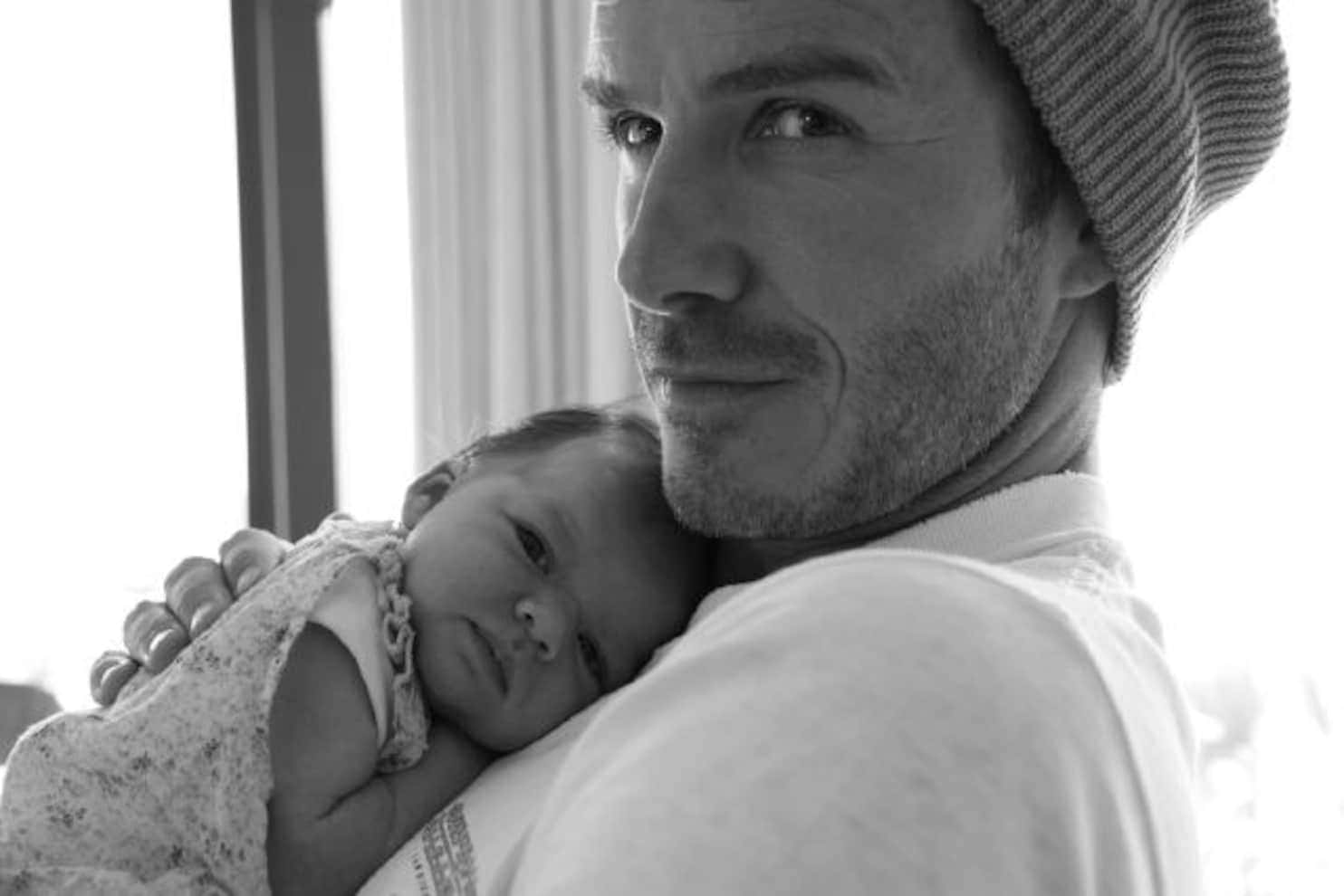 Greyscale avid Beckham Celebrity Baby Picture