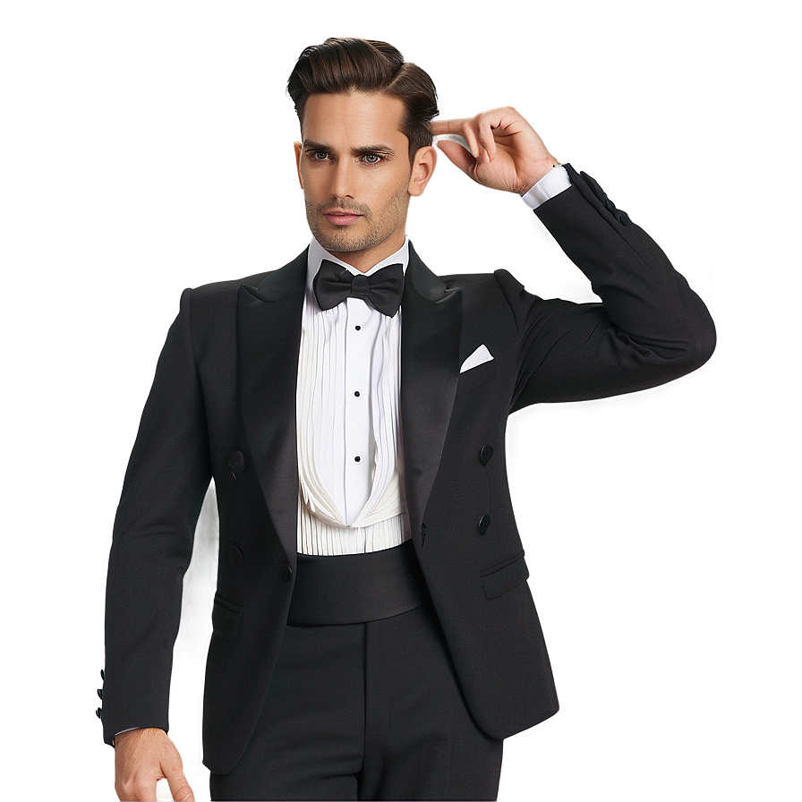 Celebrity Style Tuxedo Png 05242024 PNG