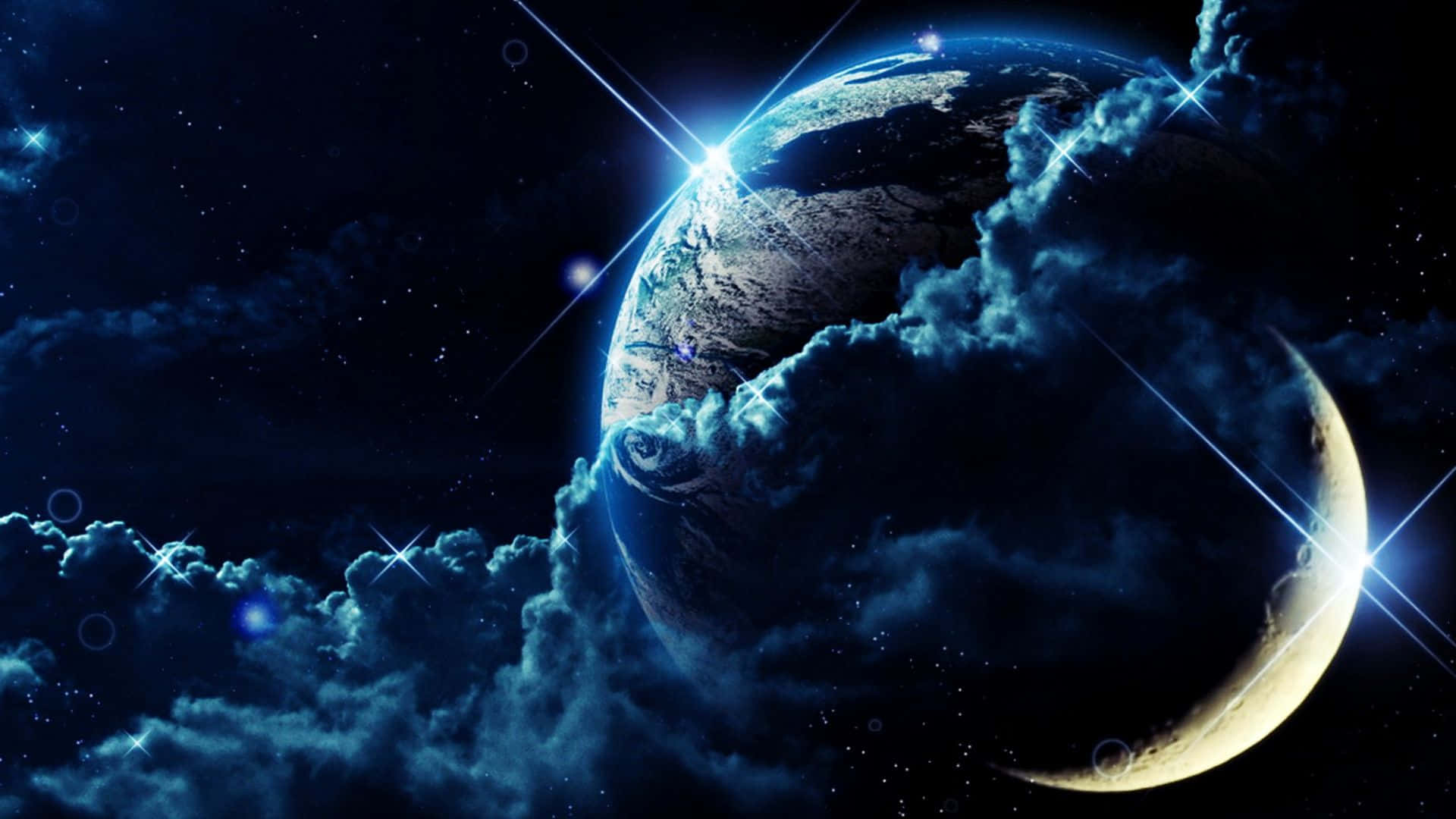 Wonderful Planet Earth Celestial Background