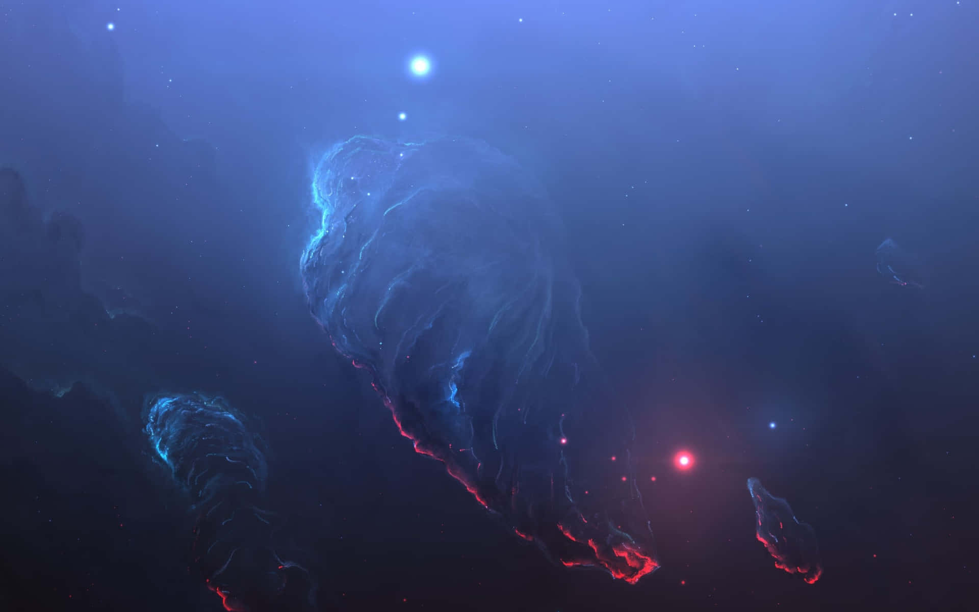 Dark Nebula Clouds Celestial Background
