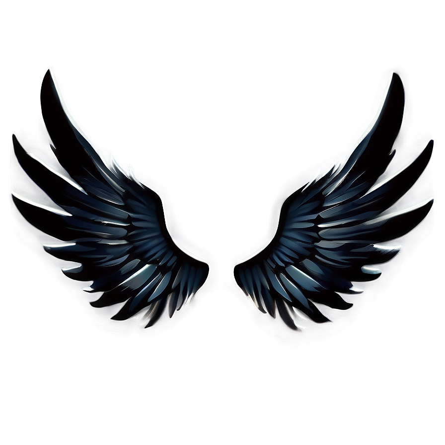 Celestial Black Wings Png 06232024 PNG