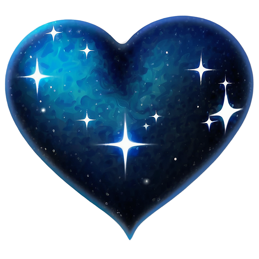 Celestial Blue Heart Emoji Png 06272024 PNG