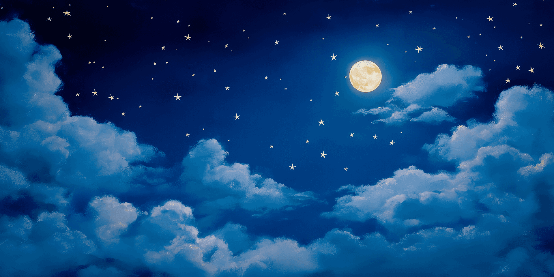Celestial Moonlit Night Wallpaper