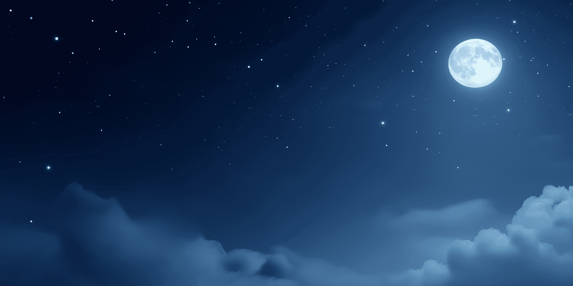 Celestial Moonlit Night Wallpaper