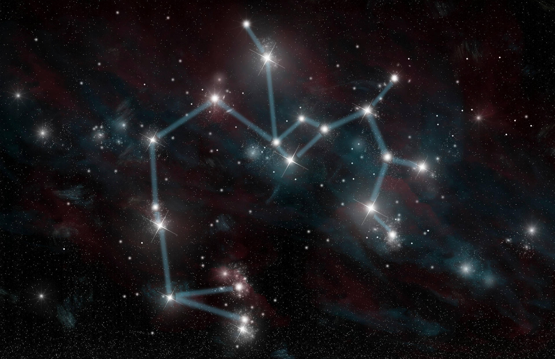 Celestial Sagittarius Symbol Against Starry Sky Wallpaper