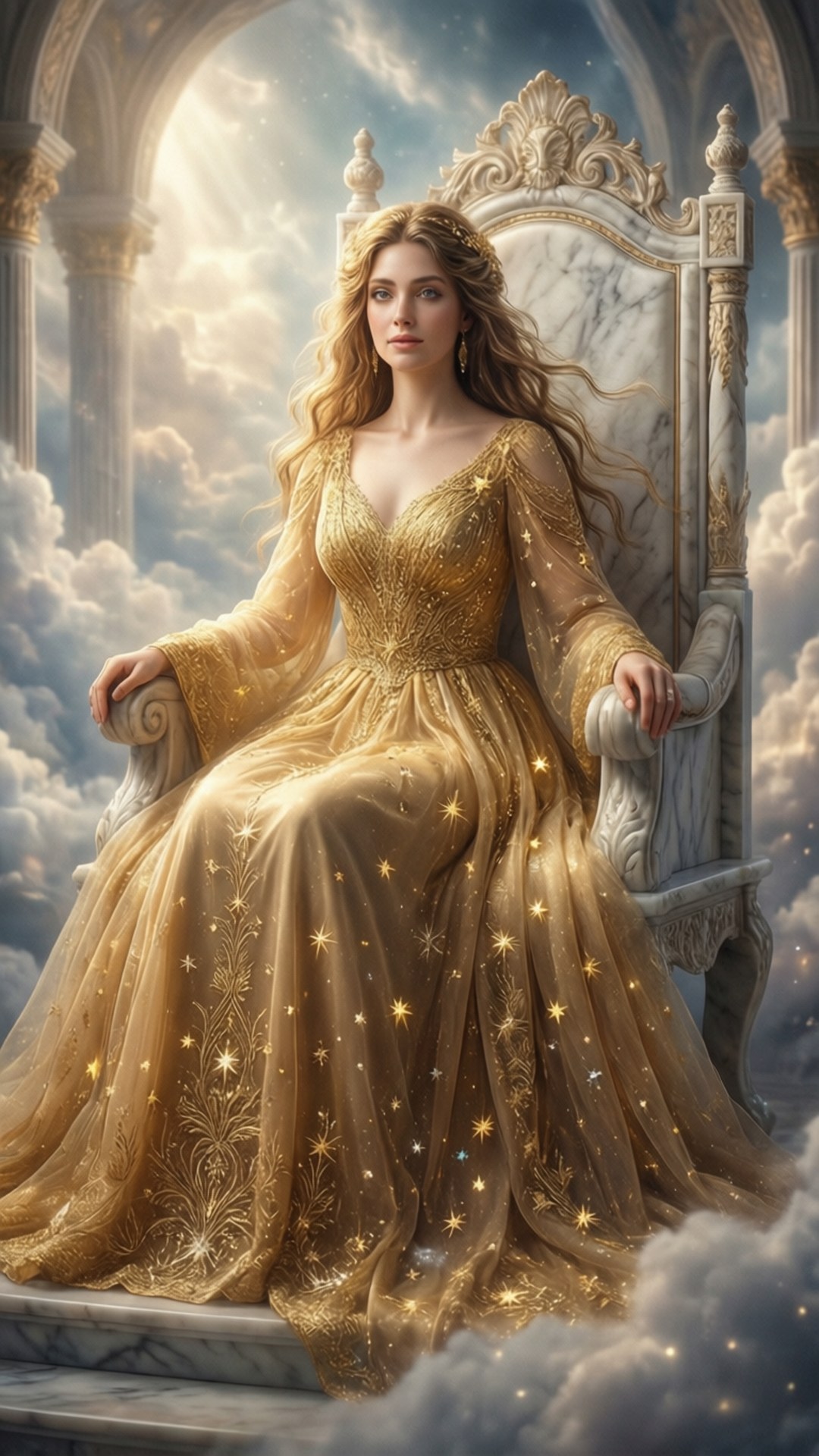 Himmelsk Tronende Gudinde Wallpapers