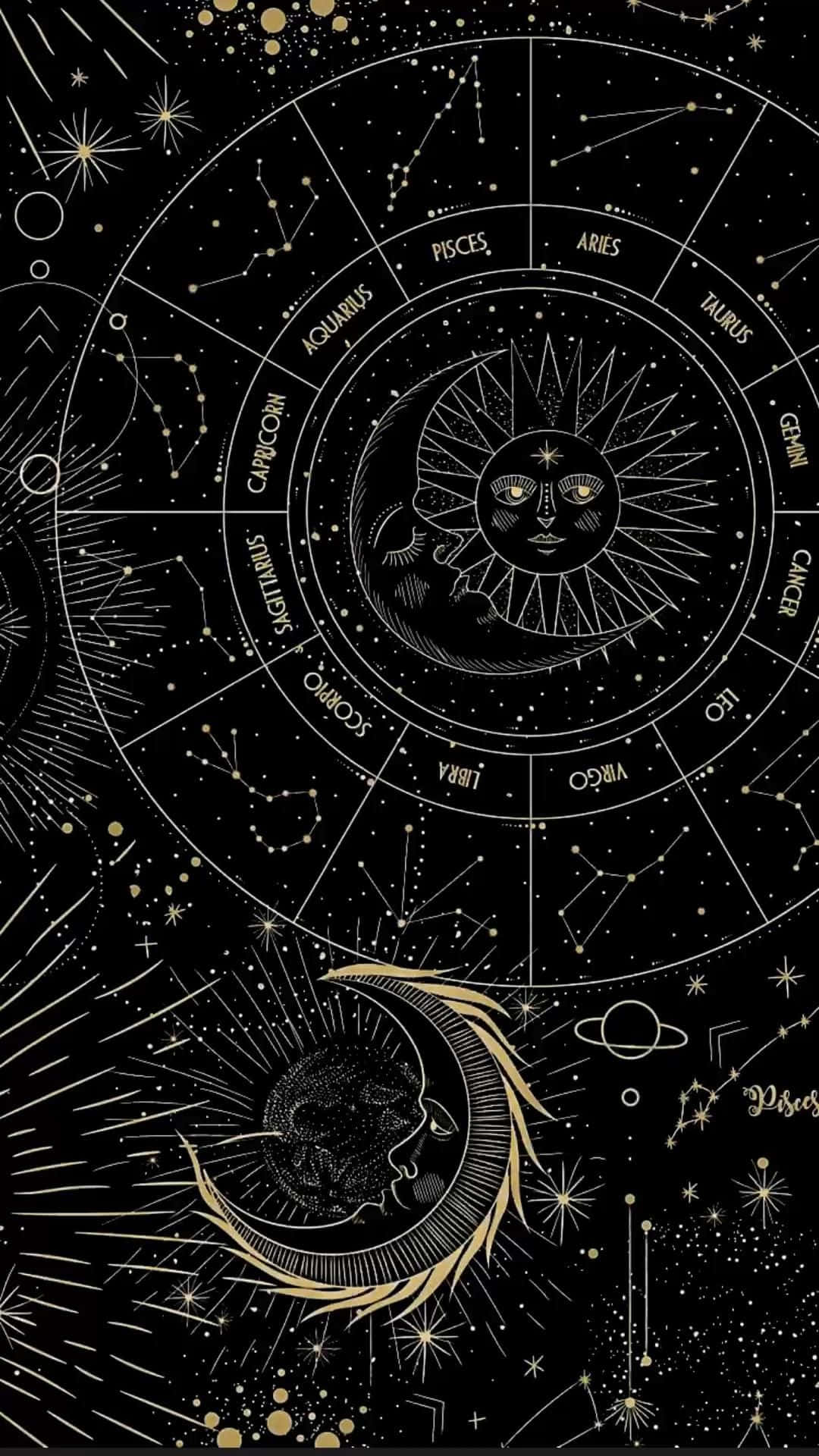 Celestial Zodiac Art Wallpaper