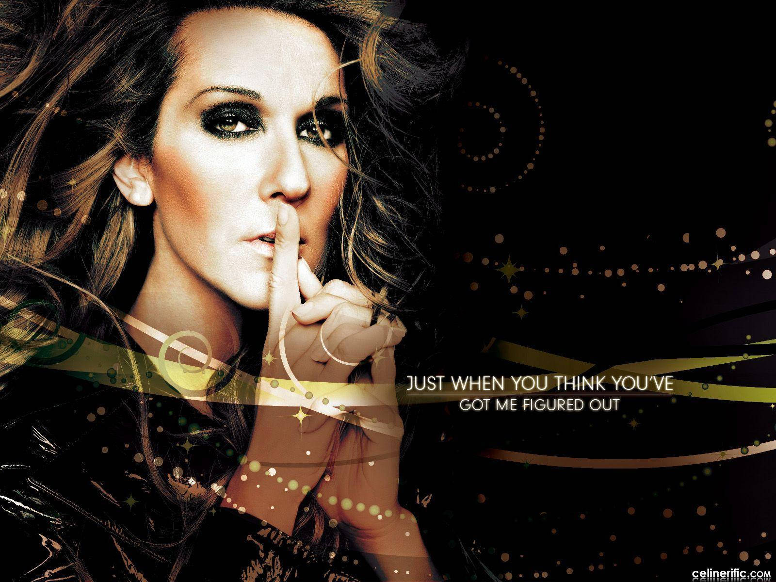 Celine Dion Finger On Lips Background