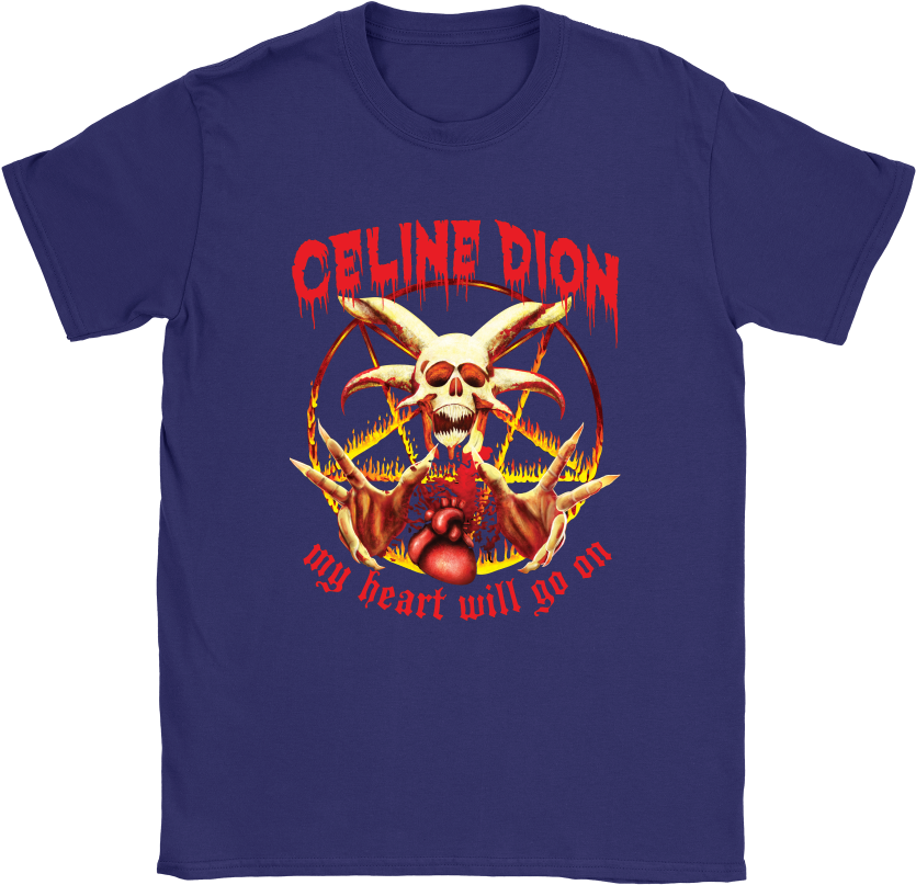Celine Dion Heart Will Go On Skull Shirt PNG