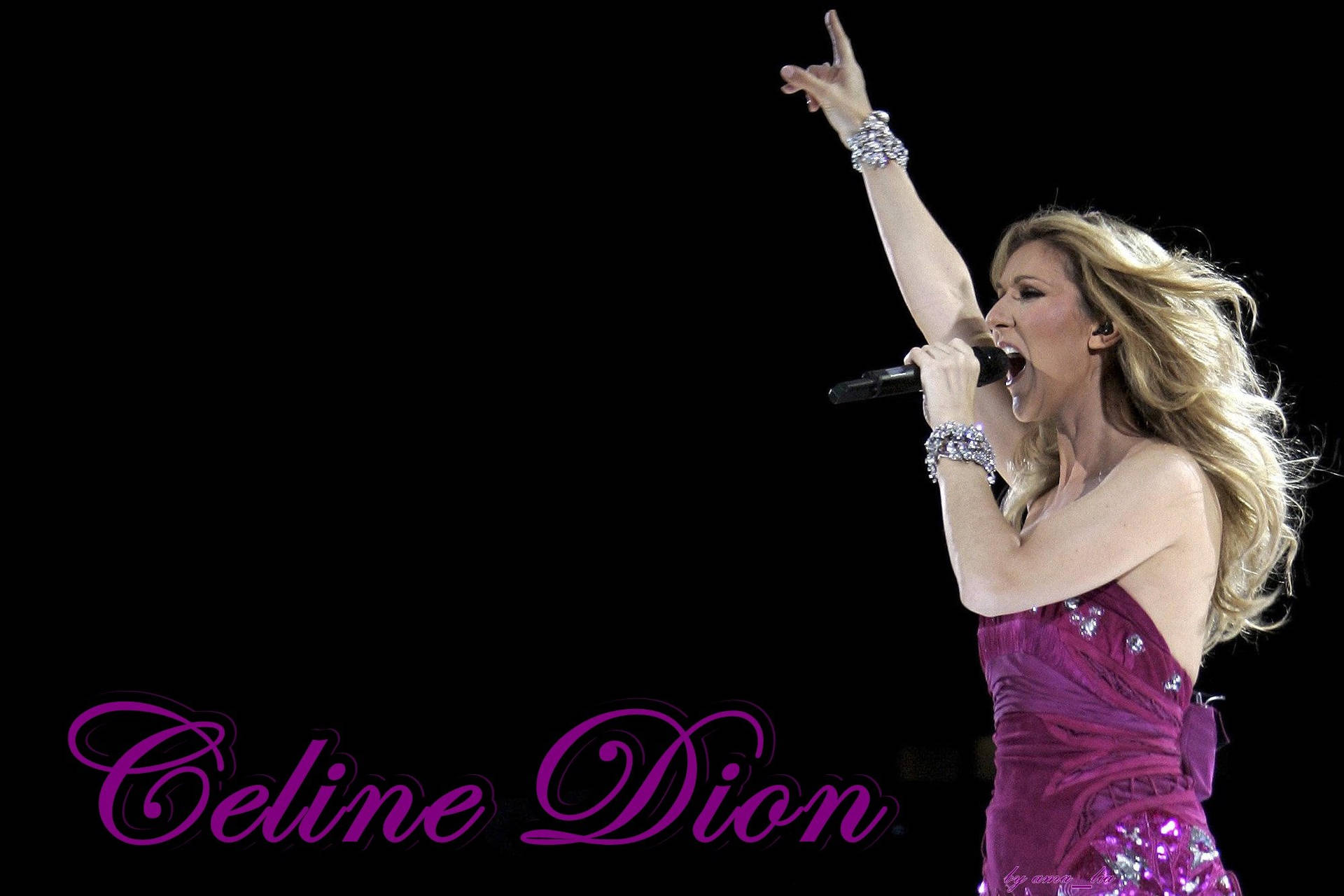 Celine Dion Singing During Concert