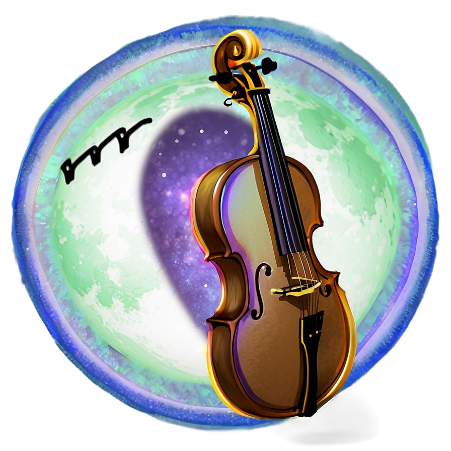 Cello In The Moonlight Png Myn79 PNG
