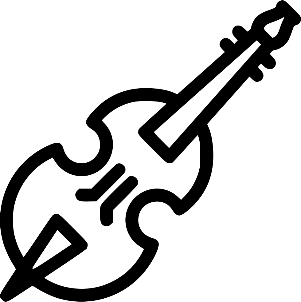 Cello Outline Graphic PNG