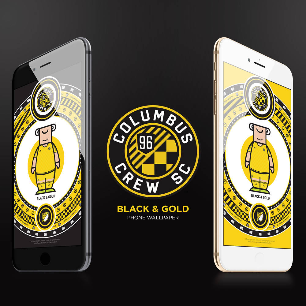 Cellphone With Columbus Crew Sc Logo Background