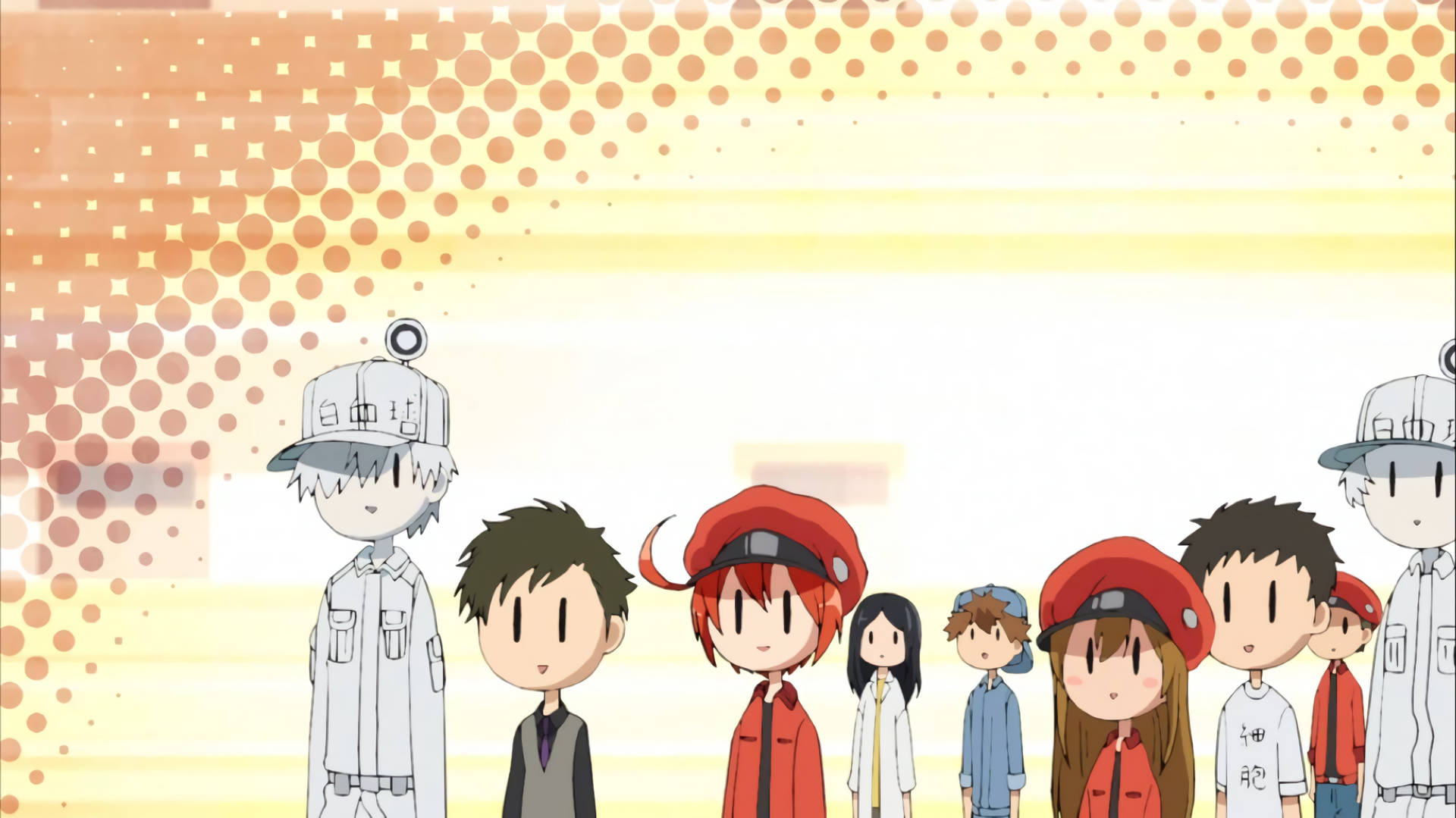 Cells At Work Derp Faces Wallpaper