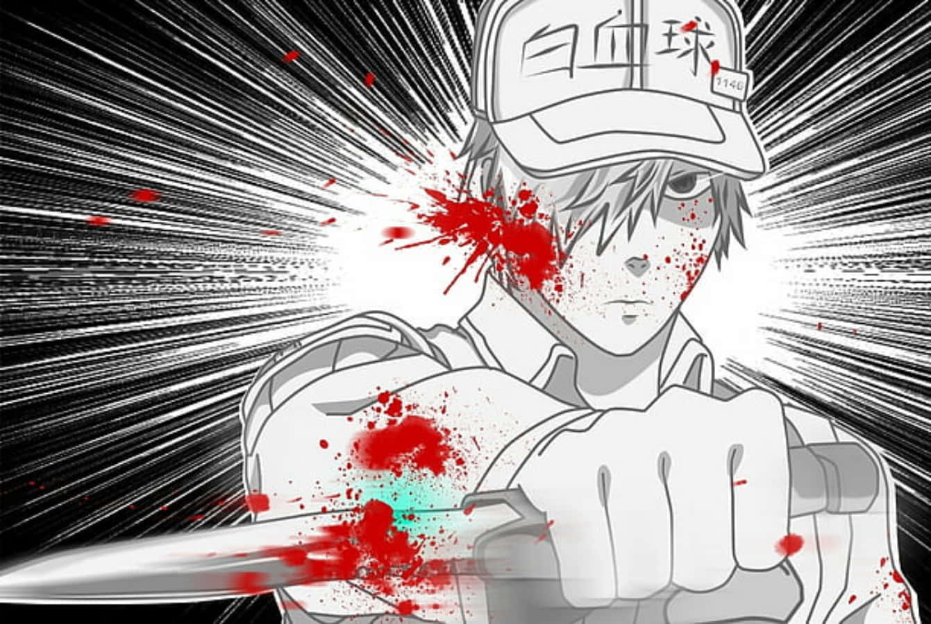 Cells At Work's U-1146 Fighting Intruders In The Human Body Wallpaper