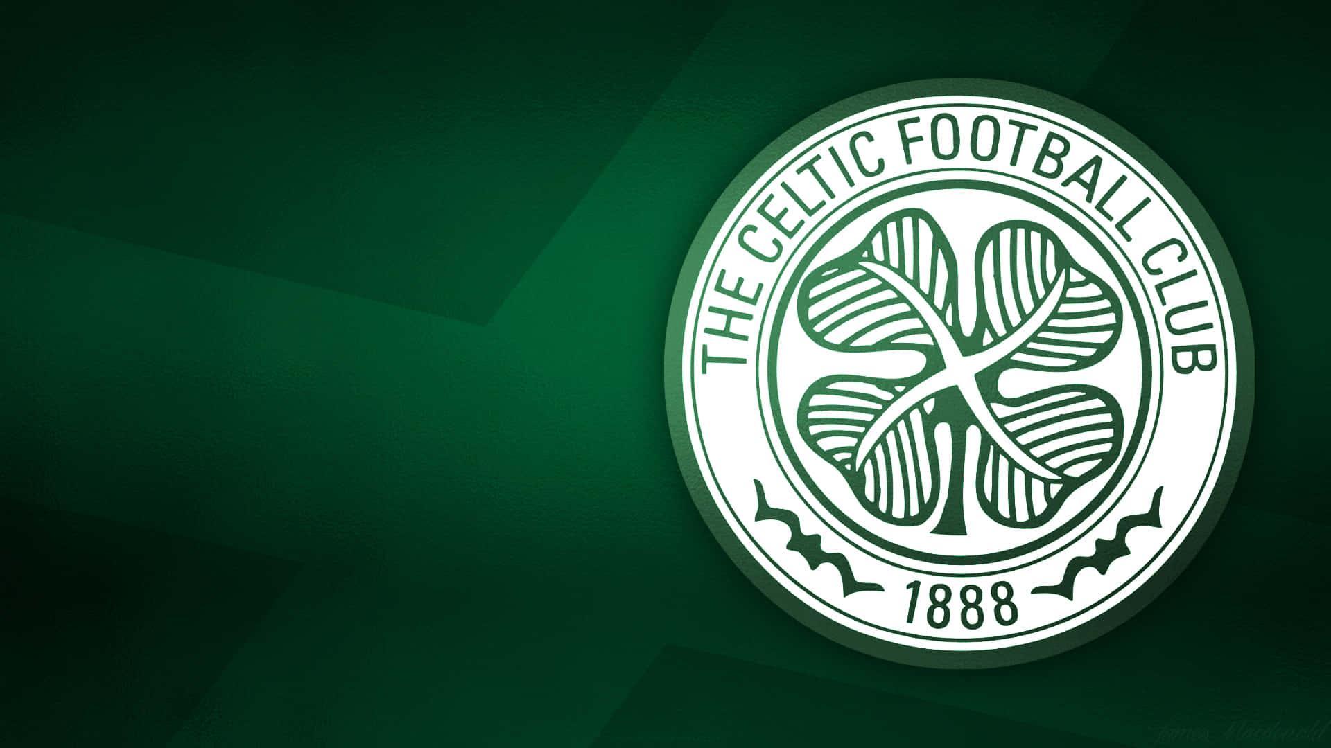 Celtic Football Club Logo On A Green Background