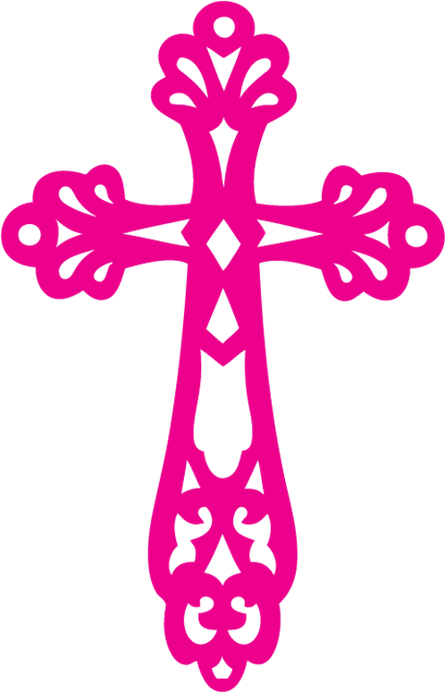 Celtic Cross Pink Silhouette PNG