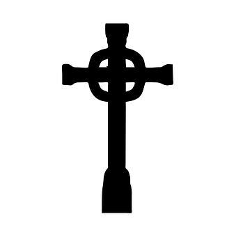 Celtic Cross Silhouette PNG