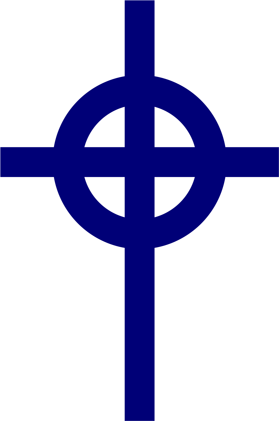 Celtic Cross Symbol Blue Background PNG