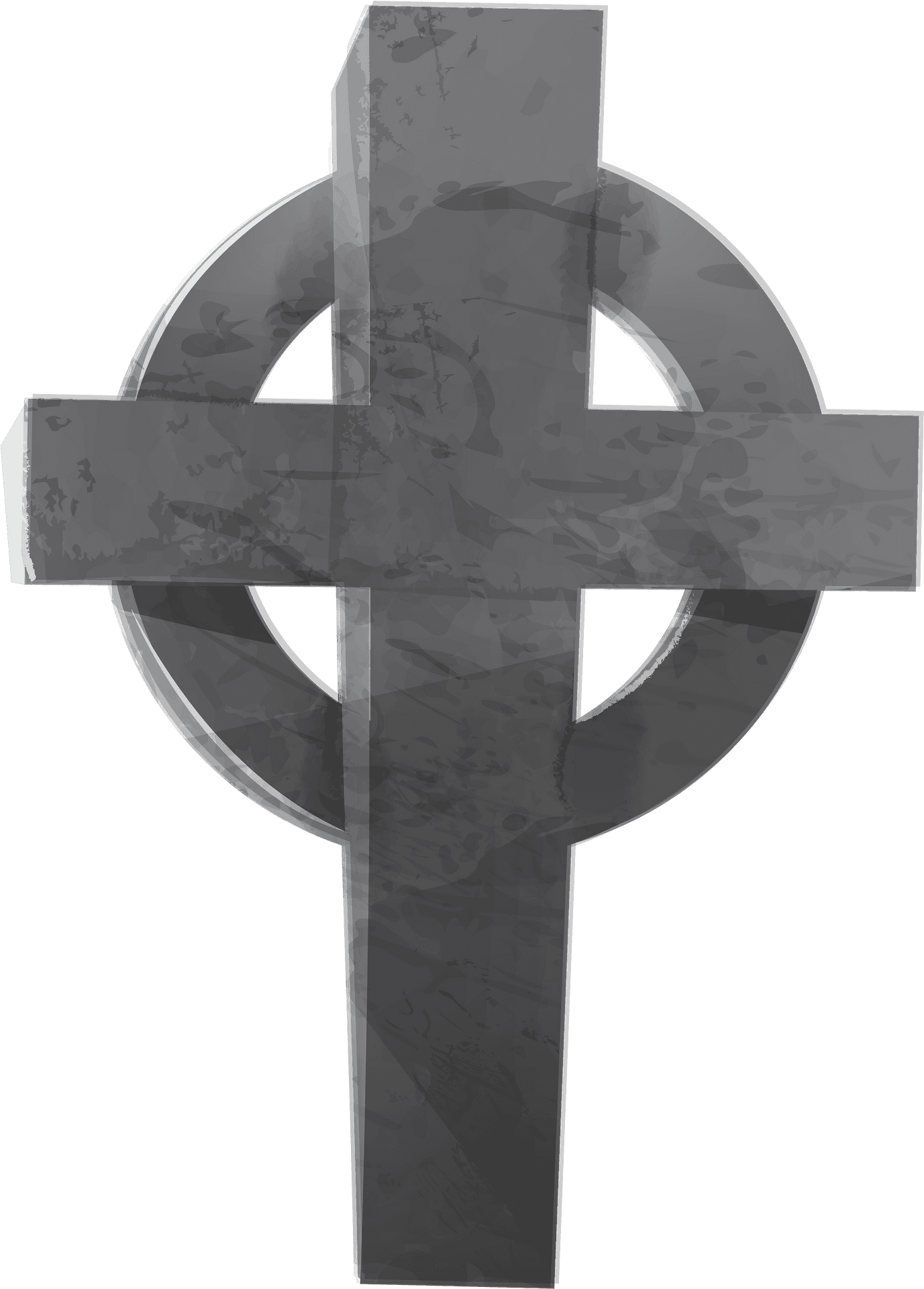 Celtic Cross Tombstone Graphic PNG