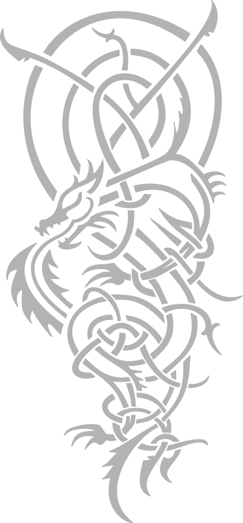 Celtic Dragon Tattoo Design PNG