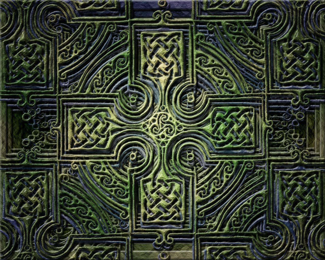 Keltiskkors Väggkonst Wallpaper