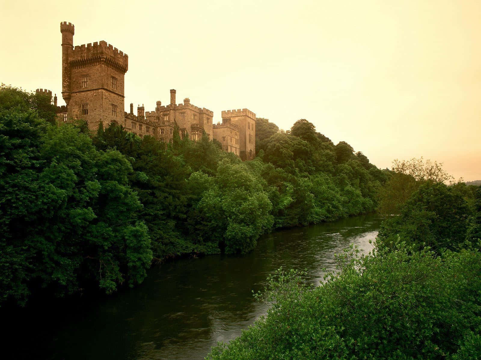 Celtic Irish Castle With Trees Wallpaper