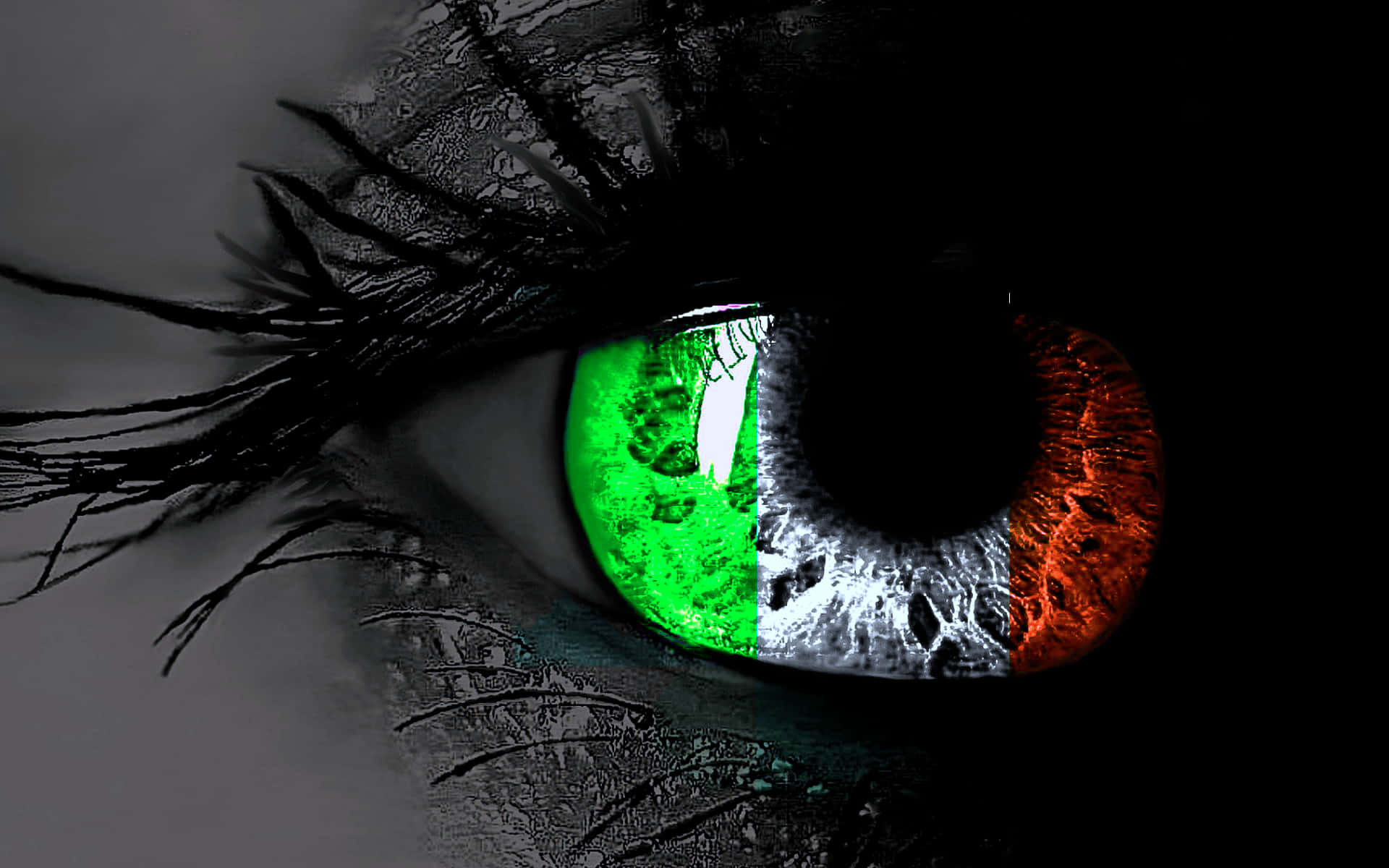 Eye With Celtic Irish Flag Wallpaper
