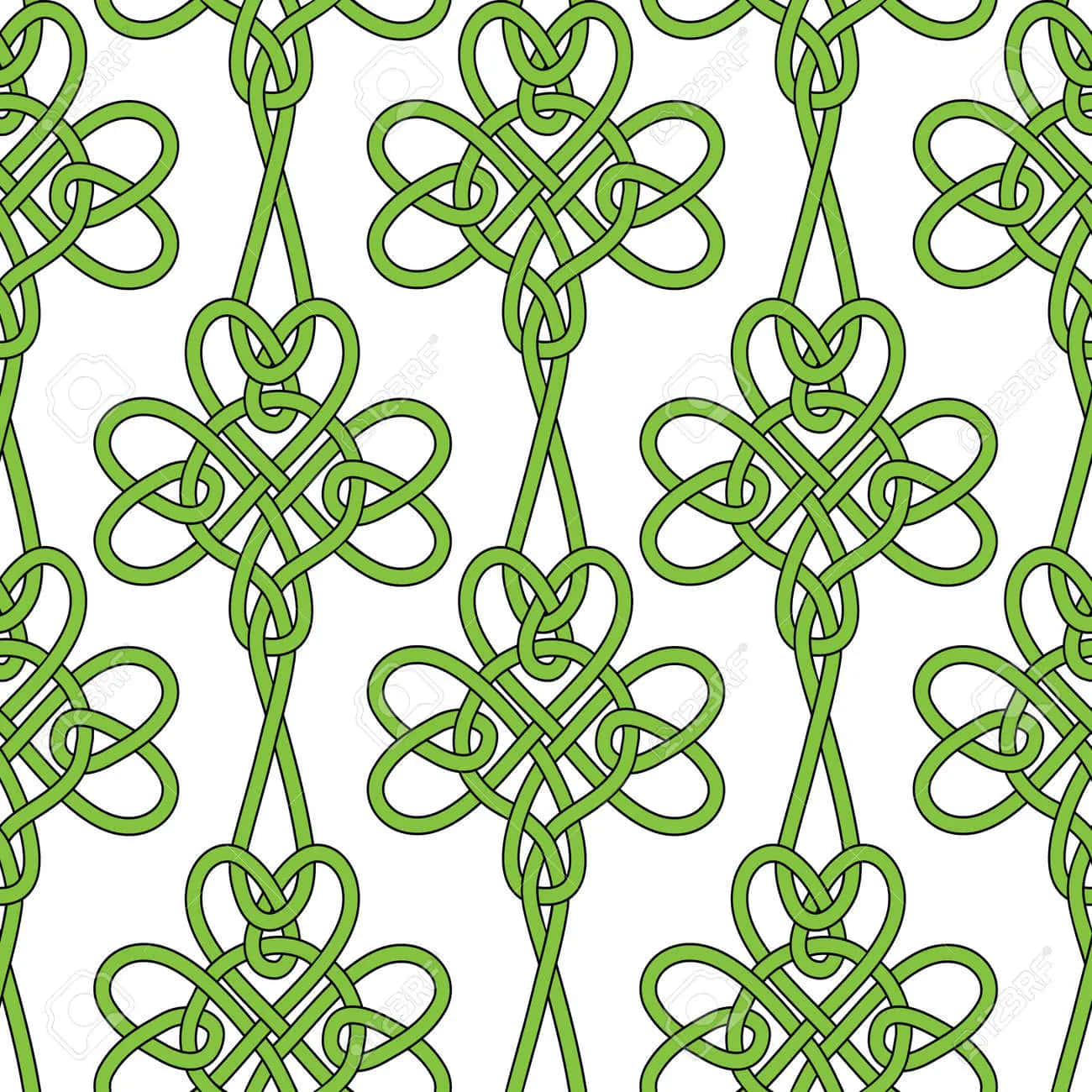 Yarns Weaved Into Celtic Irish Cloverleaves Wallpaper