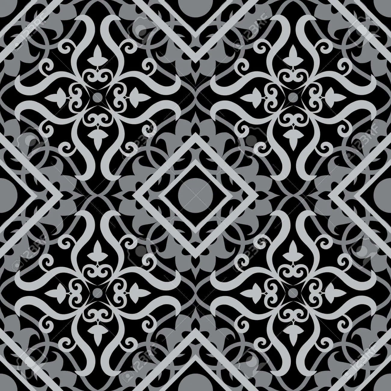 Grey Celtic Irish Diamond Patterns Wallpaper