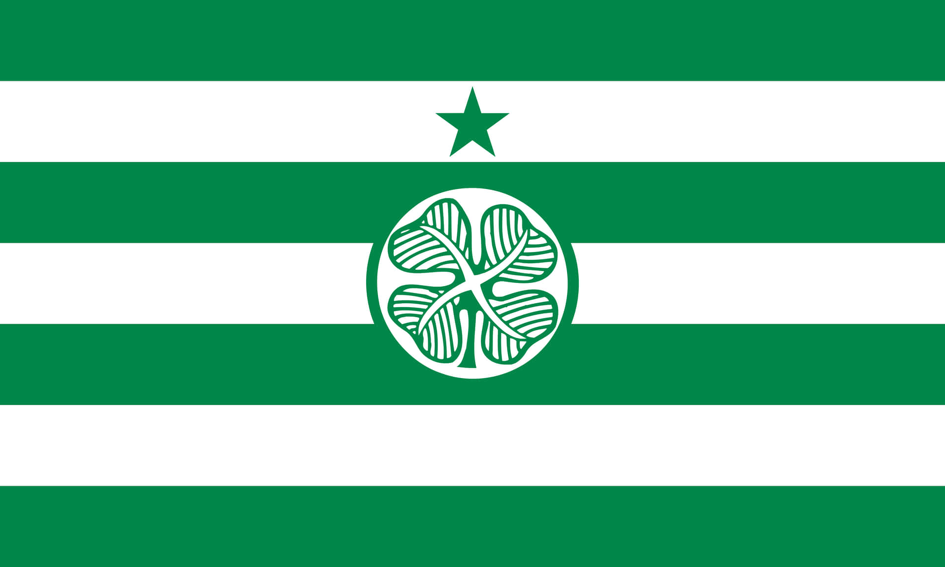 En grøn og hvid flag med en stjerne i midten Wallpaper