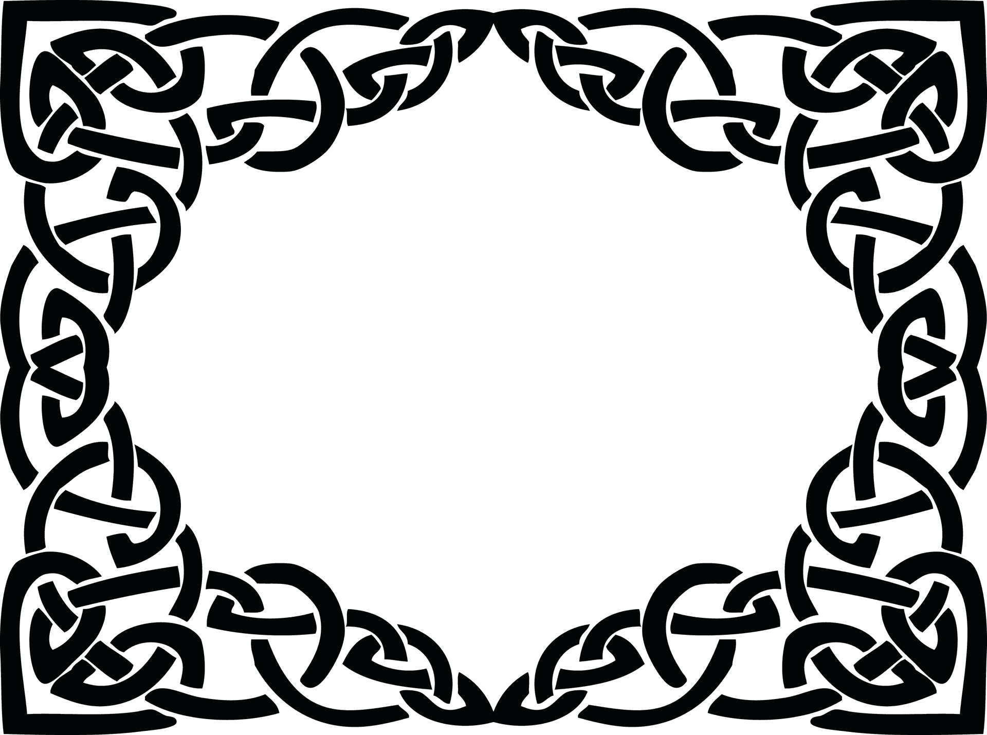 Celtic Knot Border Vector PNG