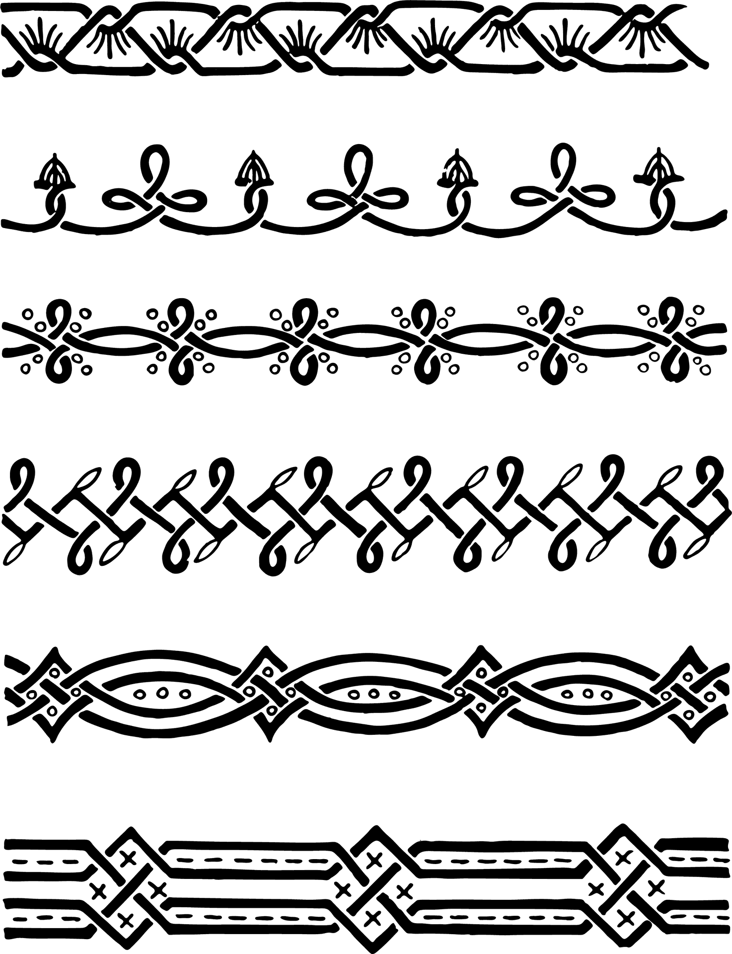Celtic Knot Borders Vector PNG
