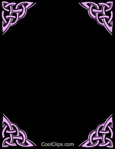 Celtic Knot Corner Borders Design PNG