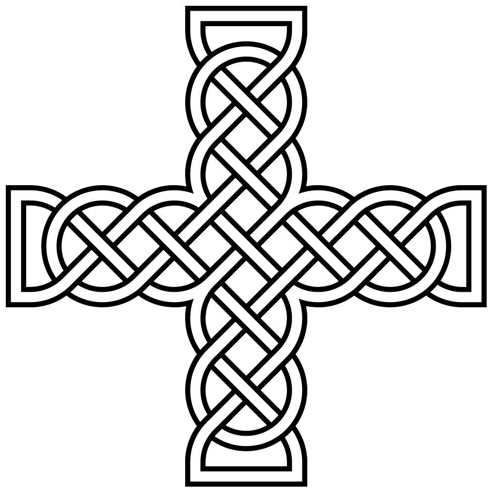 Celtic Knot Cross Design PNG