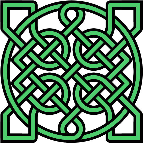 Celtic Knot Design Green PNG