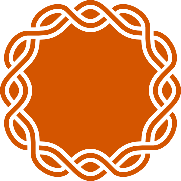Celtic Knot Frame Orange Background PNG