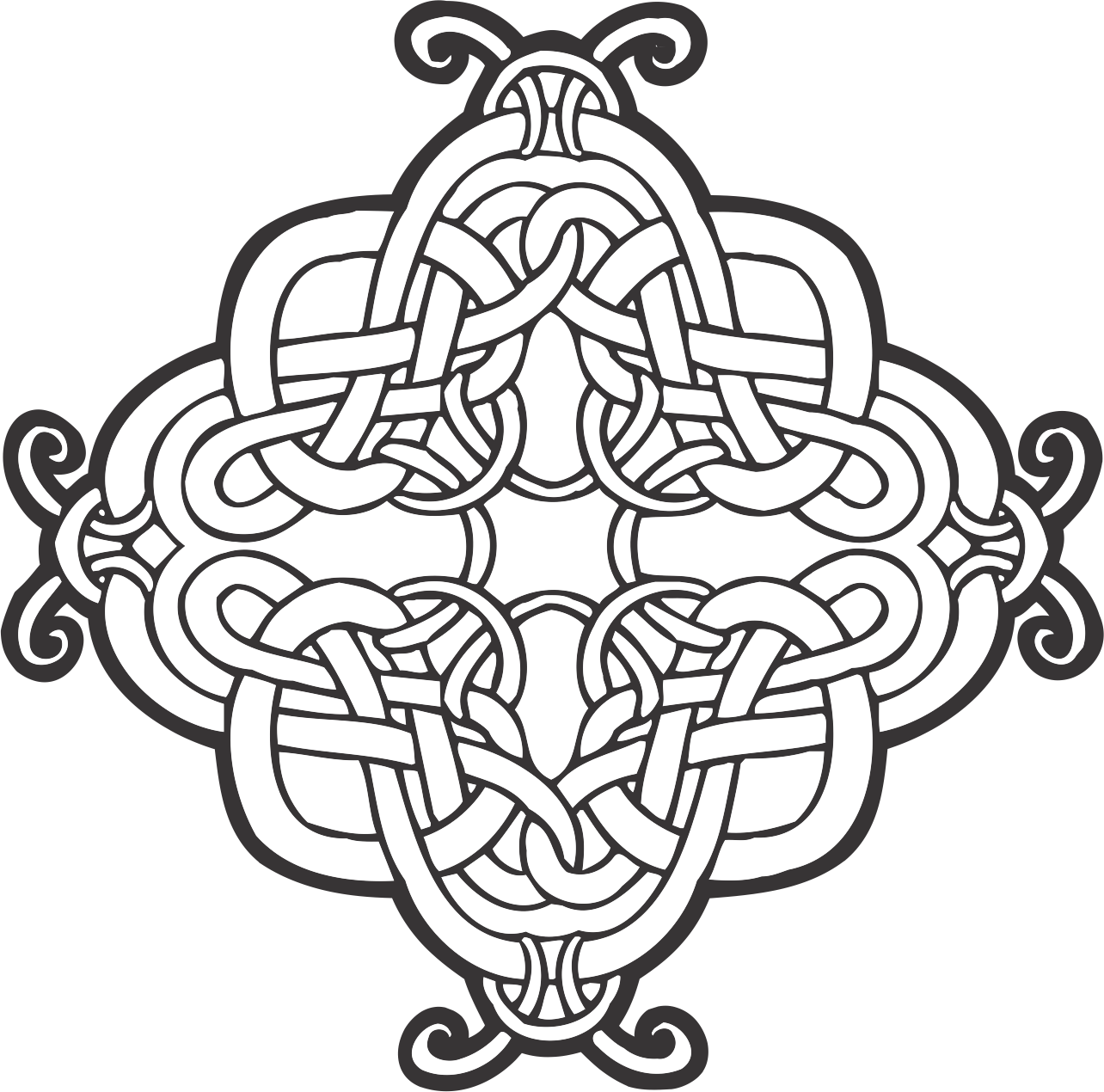 Celtic Knot Ornament Vector PNG