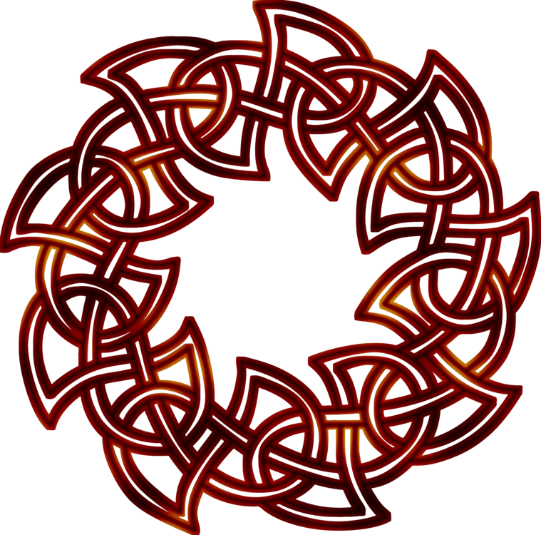 Celtic Knotwork Circle Design PNG