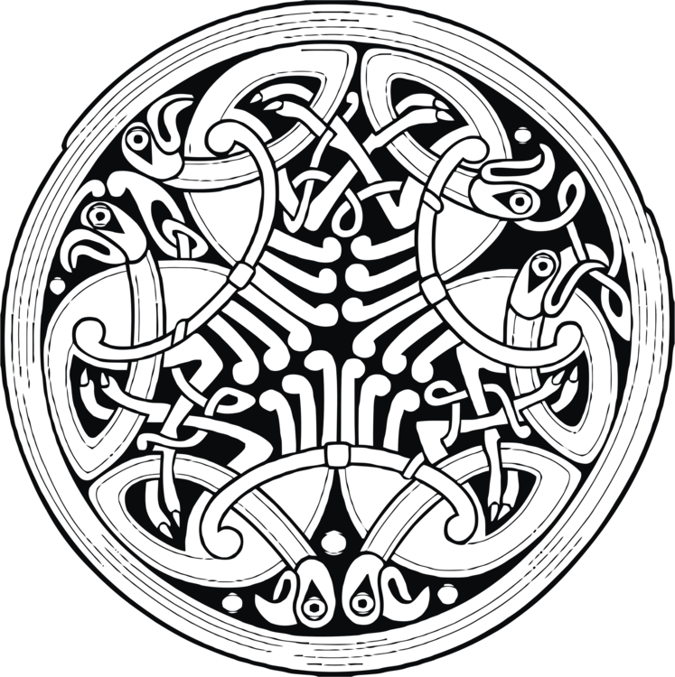 Celtic Knotwork Circle Design PNG