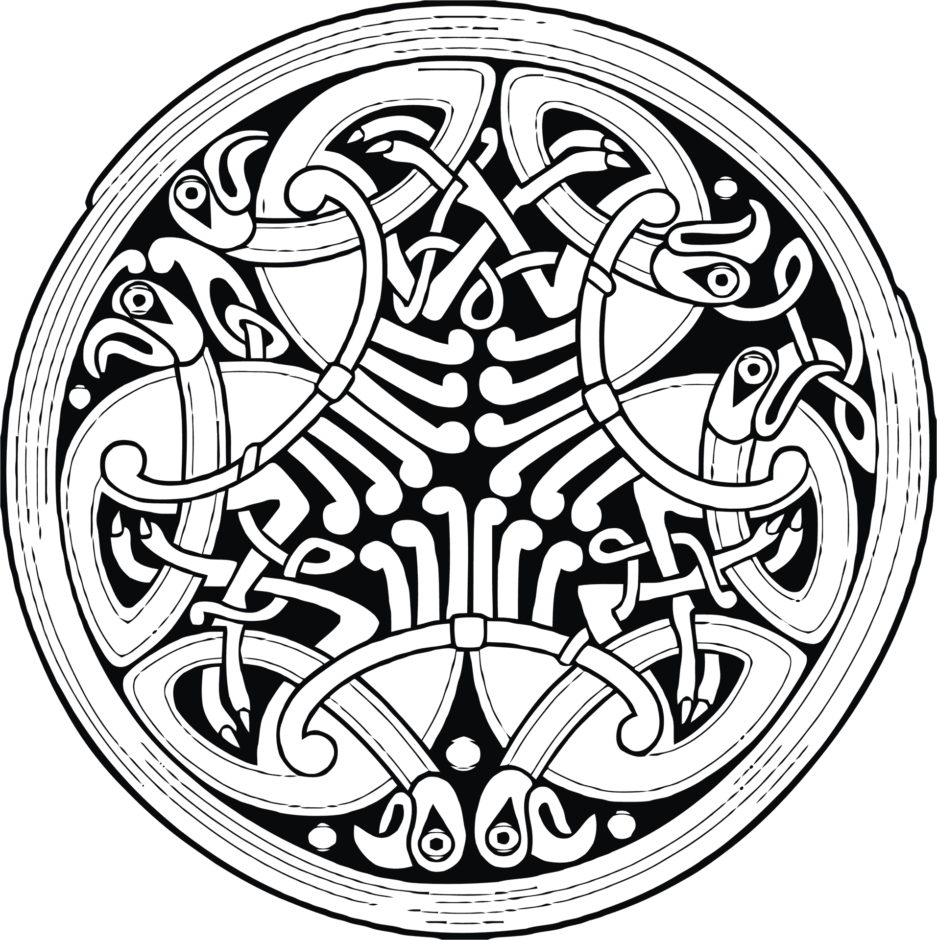 Celtic Knotwork Circle Design PNG