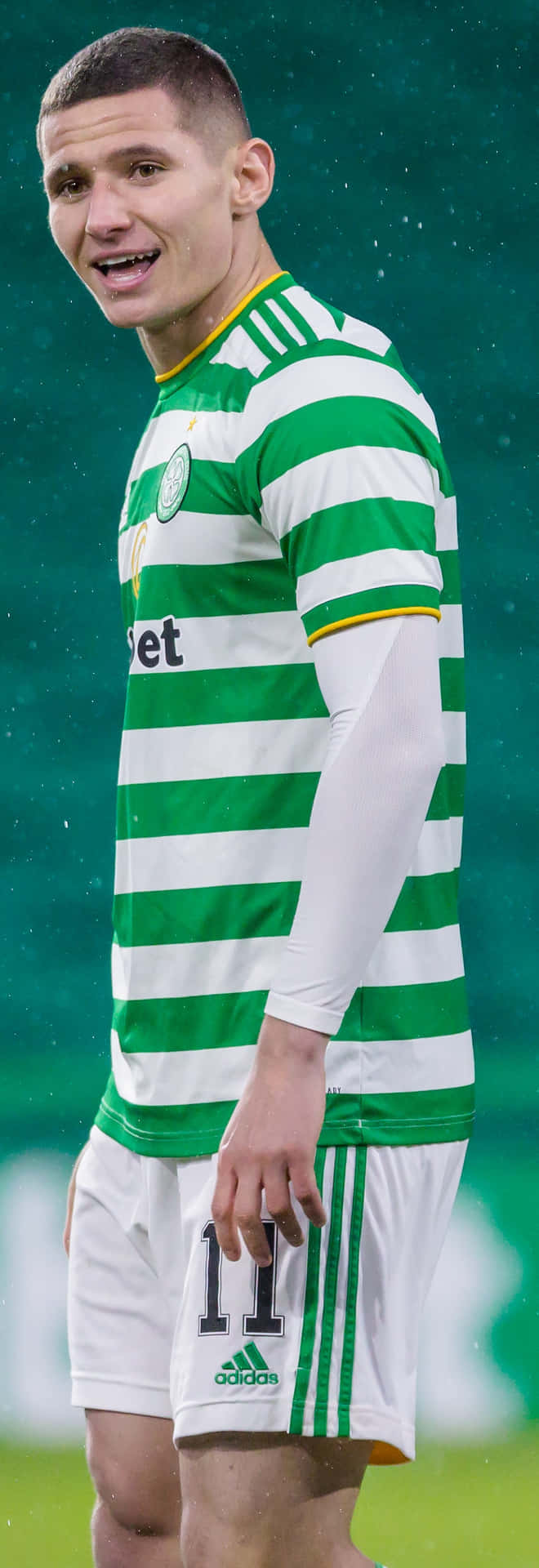Celtic Player Patryk Klimala Portrait Wallpaper