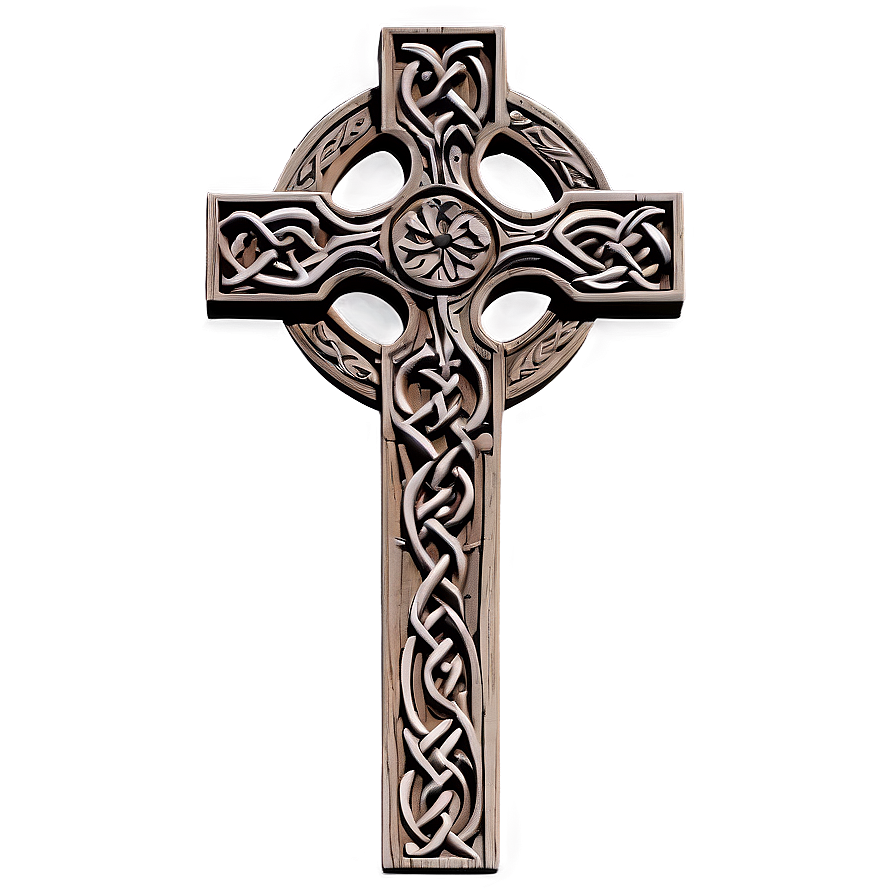 Download Celtic Wooden Cross Png Ive50 | Wallpapers.com