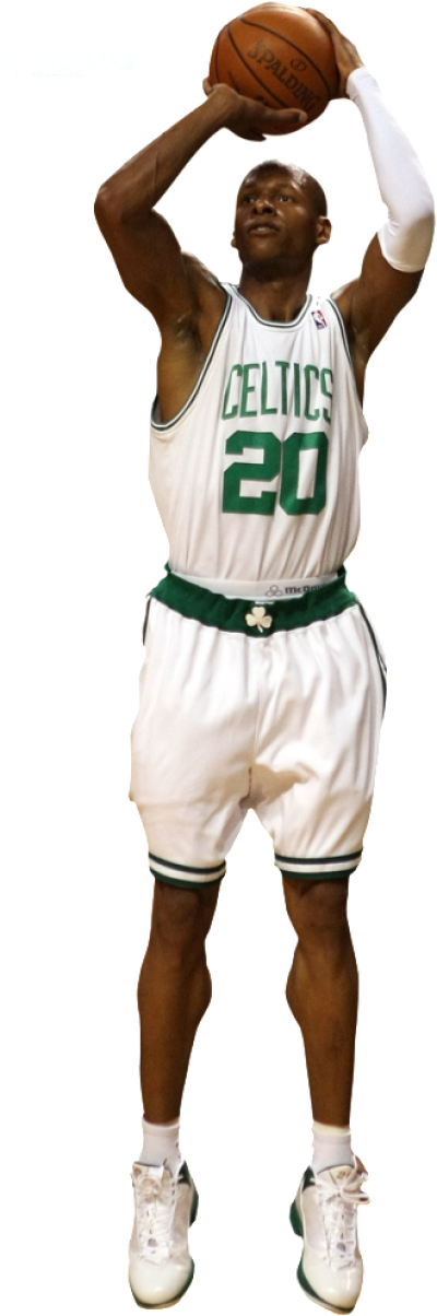 Celtics Basketball Player Shooting PNG