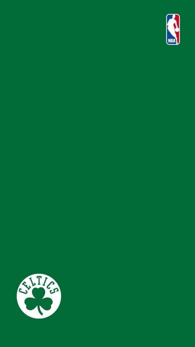 Det ikoniske Boston Celtics hold logo er fremhævet på dette tapet. Wallpaper