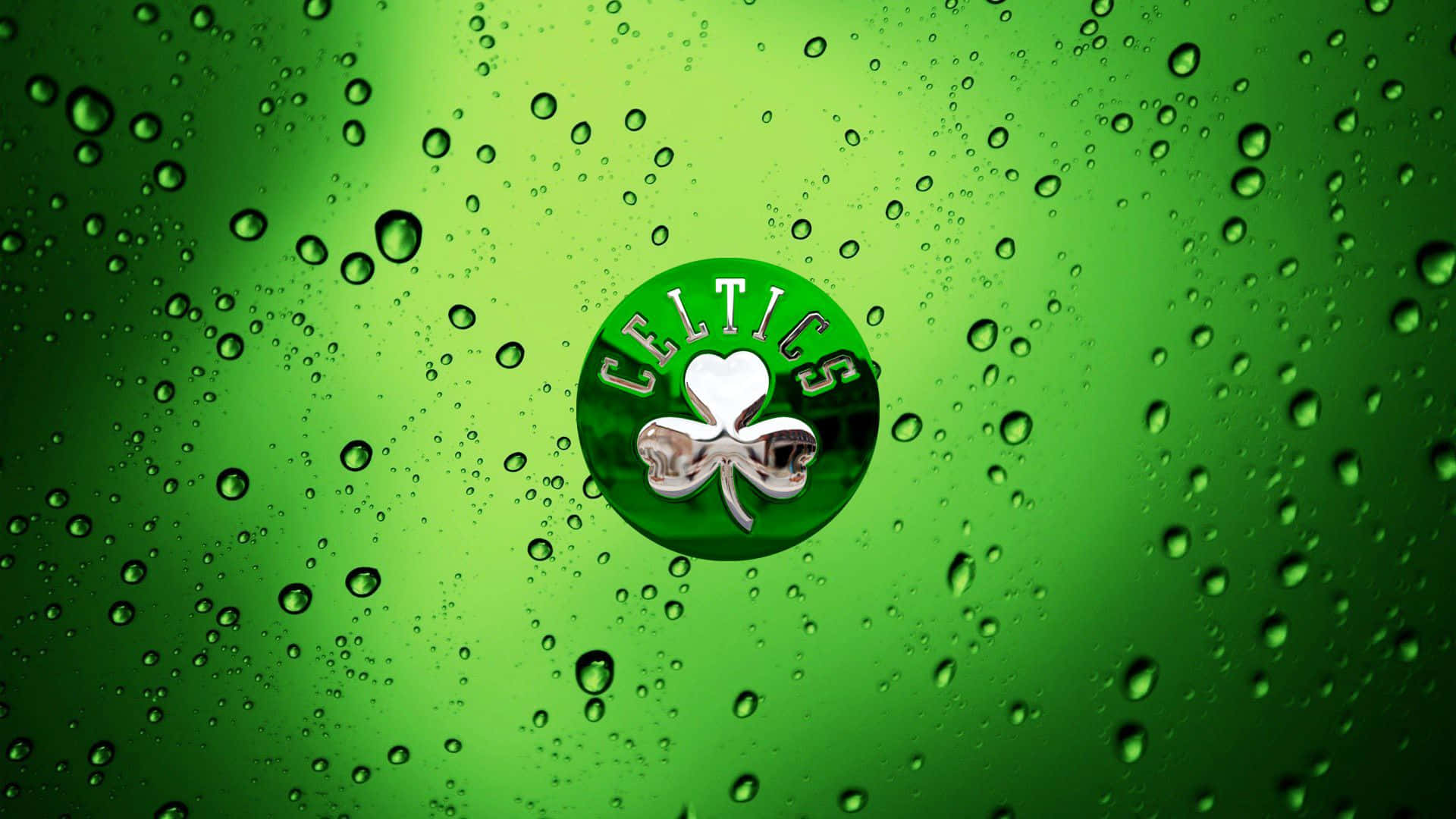 Logotipode Los Celtics Con Gotas De Agua Fondo de pantalla