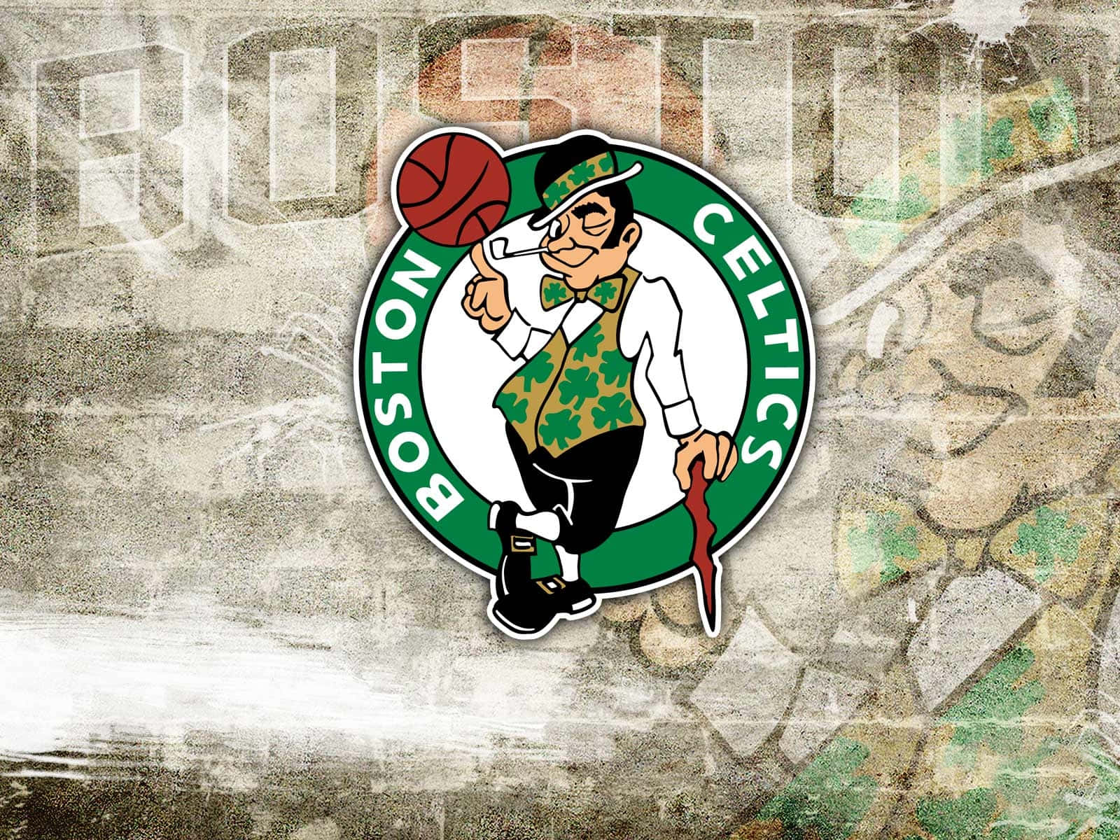 Logodella Squadra Di Pallacanestro Dei Boston Celtics Sfondo